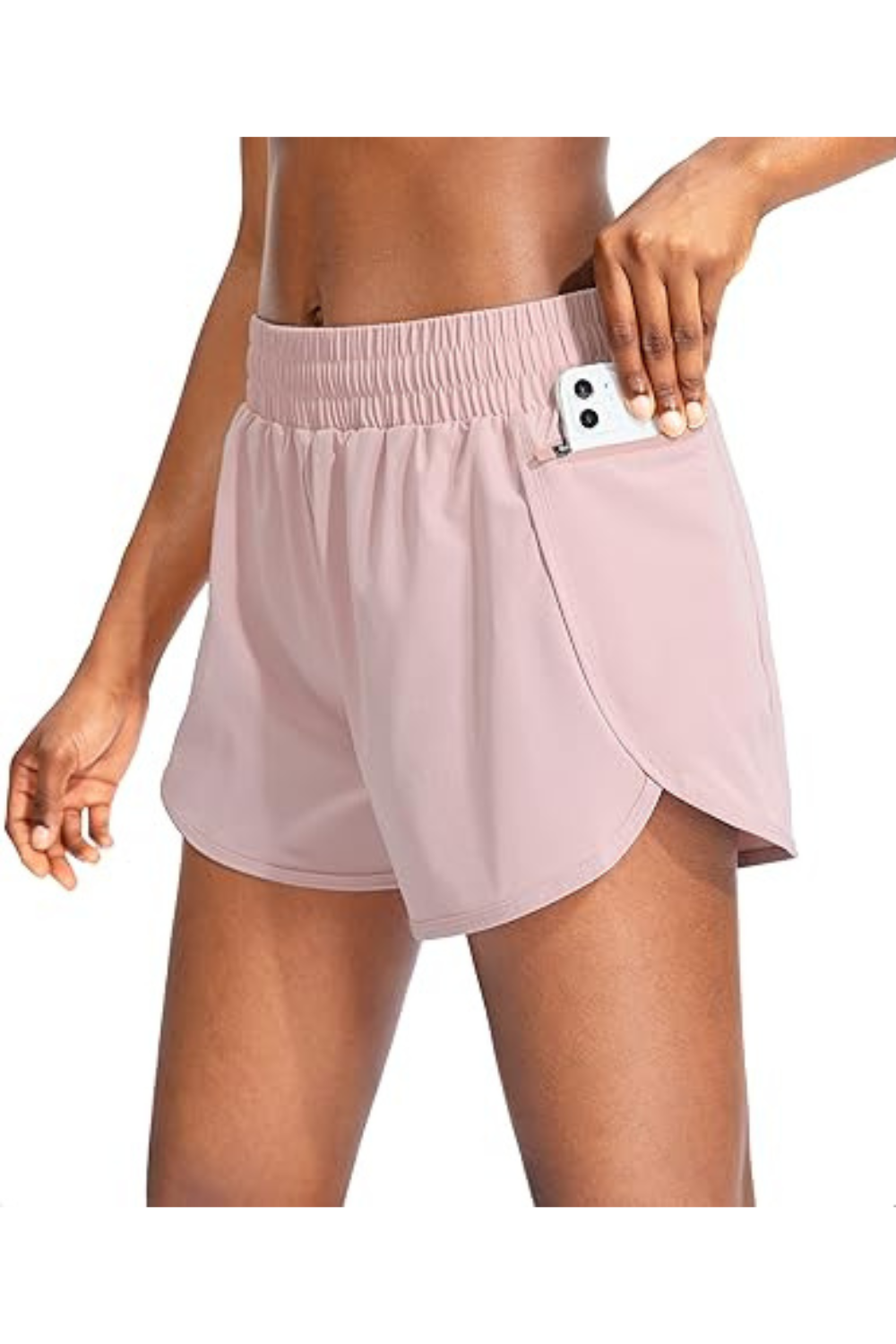 Womens Running Shorts with Zipper Pockets