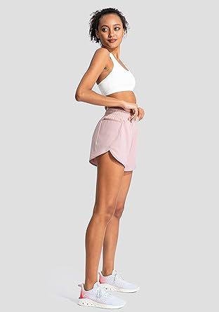 Womens Running Shorts with Zipper Pockets