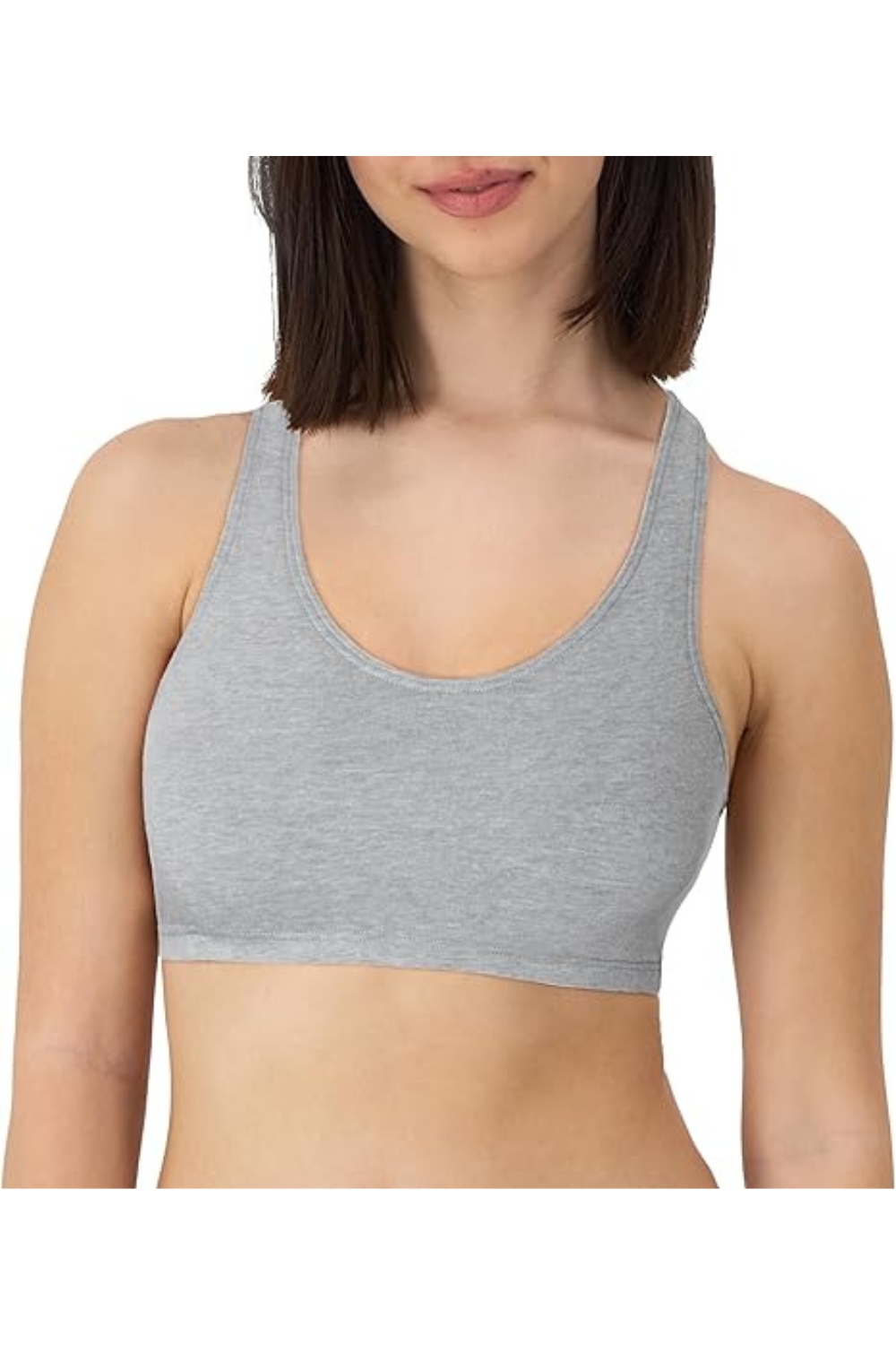 Women's Racerback Cotton T-Back Bralette (3 Pack)