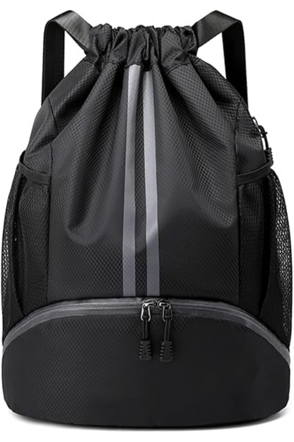 Drawstring Backpack Gym Bag with Shoes Compartment