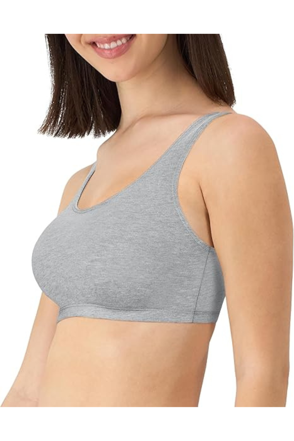 Women's Racerback Cotton T-Back Bralette (3 Pack)