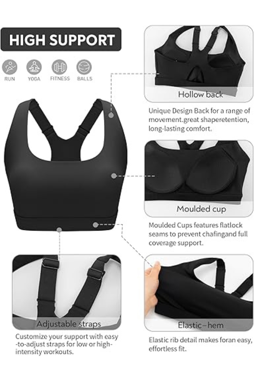 Sports Bras for Women High Support