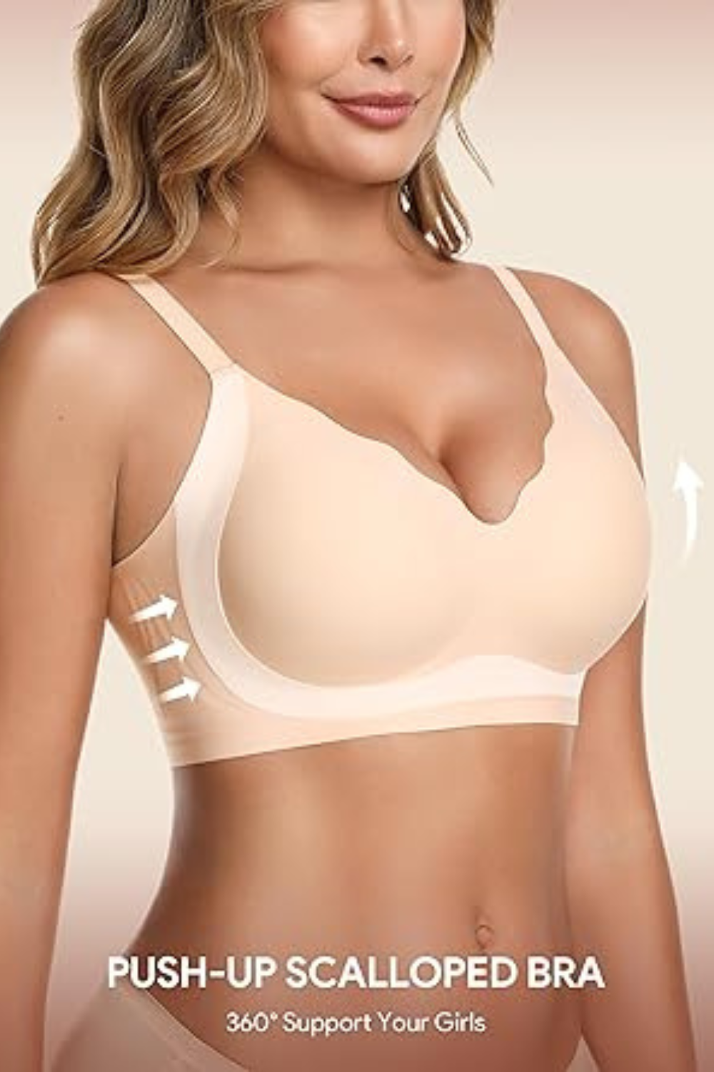 Bras for Women No Underwire 3PCS Comfort Wireless Push Up Bras