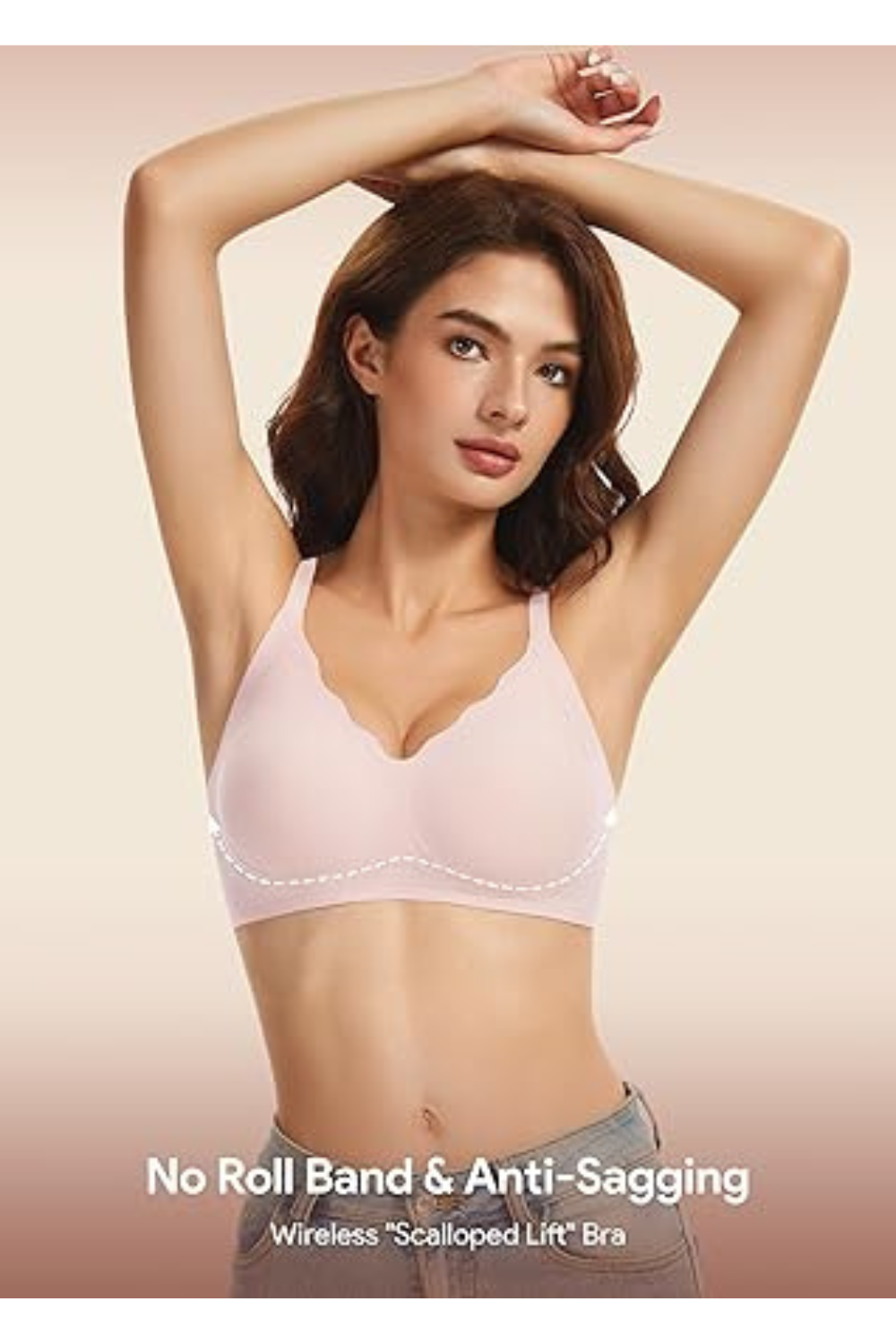 Bras for Women No Underwire 3PCS Comfort Wireless Push Up Bras