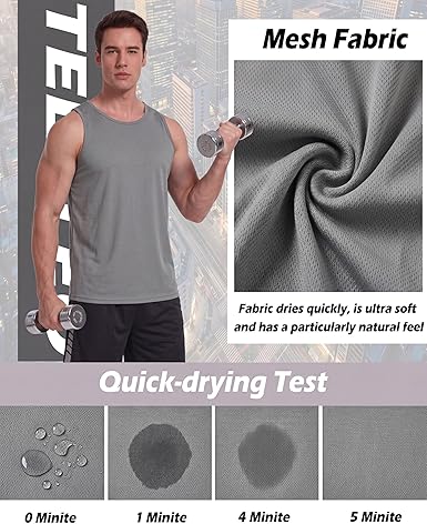 5 Pack Men's Workout Tank Tops