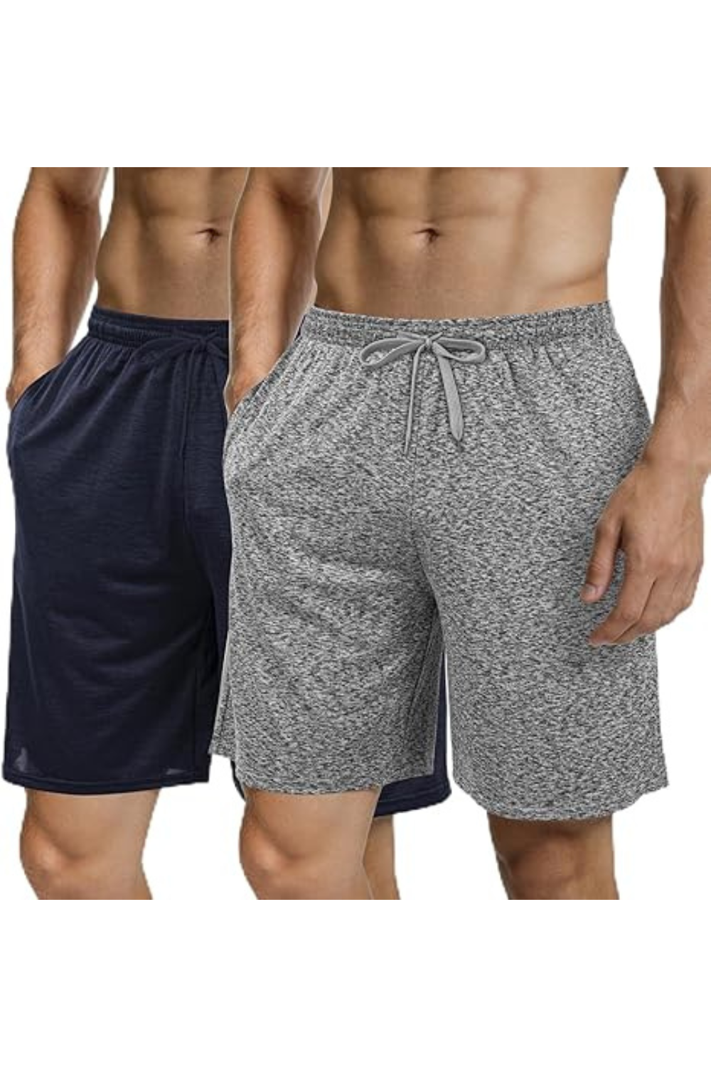 2 Packs Mens Athletic Running Shorts Workout Basketball Shorts