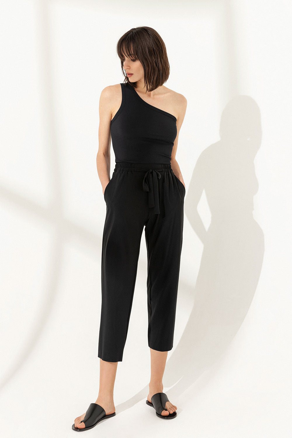 Remy Ribbed One-Shoulder Top